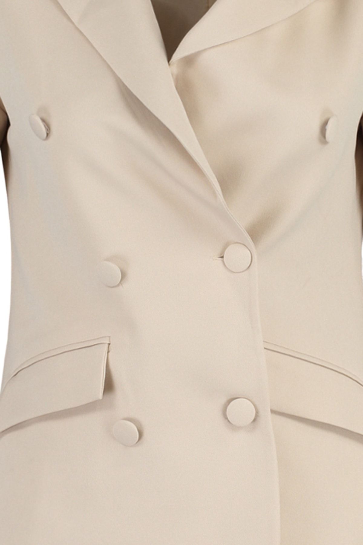 Trendyol Collection-Gewebte Blazerjacke mit normalem Futter in Stein TWOSS21CE0137 12