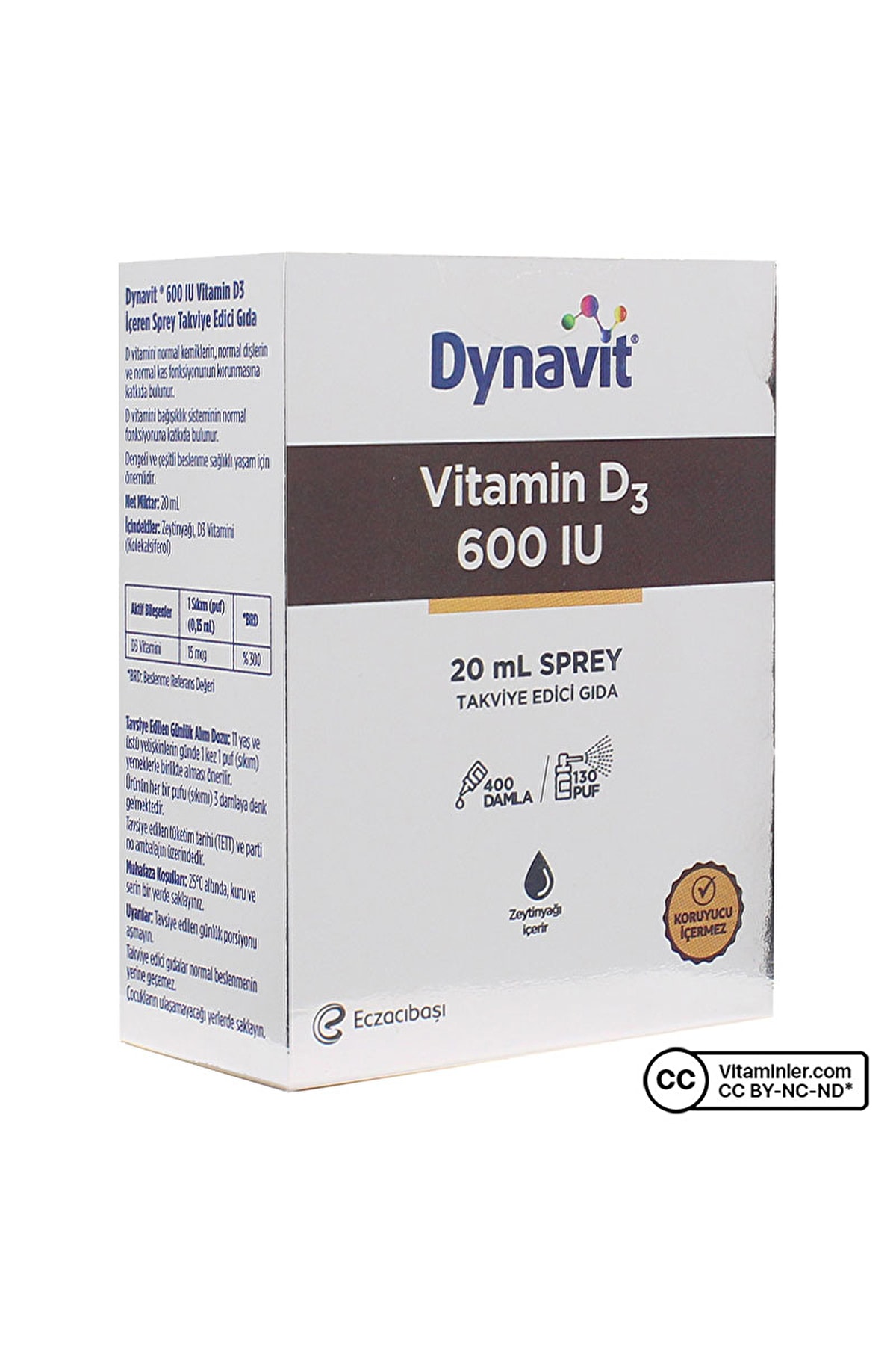 Dynavit Vitamin D3 600 Iu 20 ml Sprey