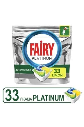 Fairy Platinum 33 Yıkama Bulaşık Makinesi Deterjanı Kapsülü Limon Kokulu 000945