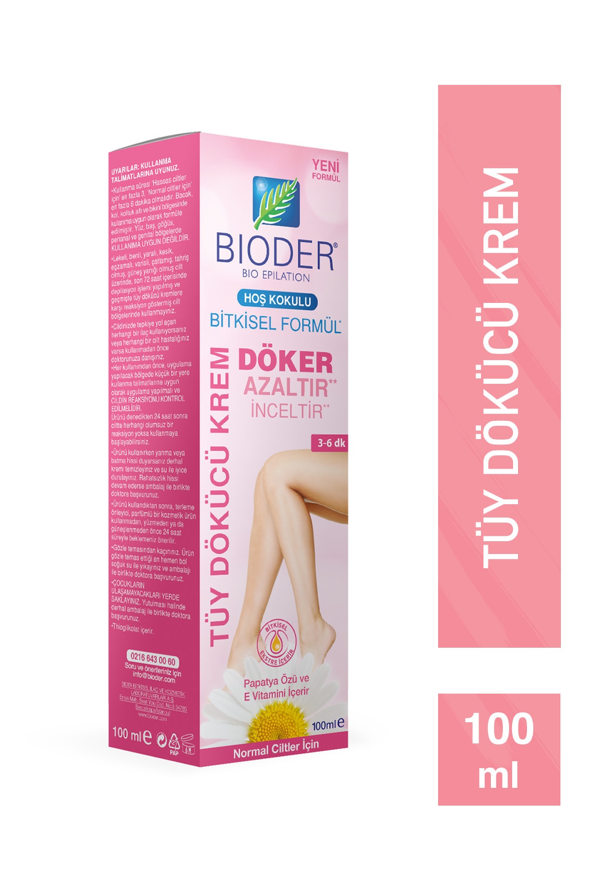 Bioder Tüy Dökücü Krem Vücut Bölgesi 100 ml - Tüy Azaltıcı Etki