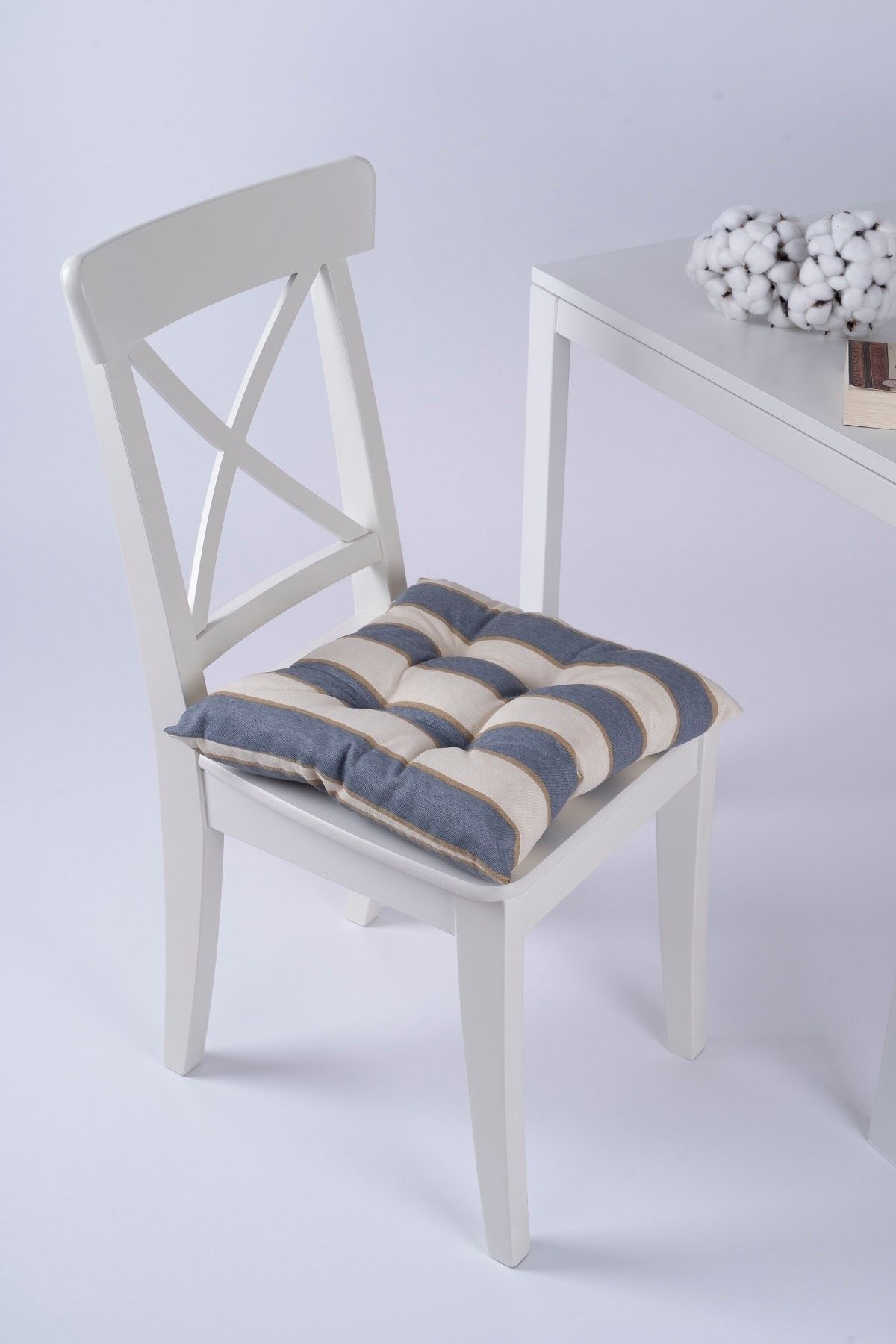 ALTINPAMUK Chair Cushion Gray Striped Trendyol
