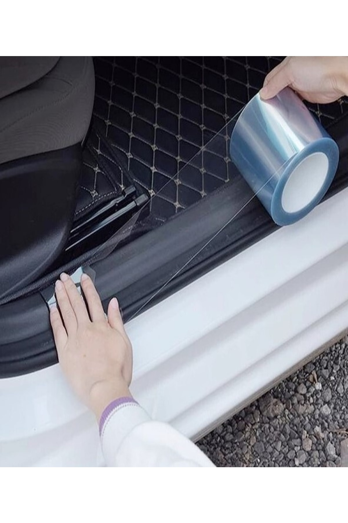 reyoto Araç Kapı Eşik Kaput Çizik Önleyici Şeffaf Koruma Folyosu 5 Cm X 5 Metre