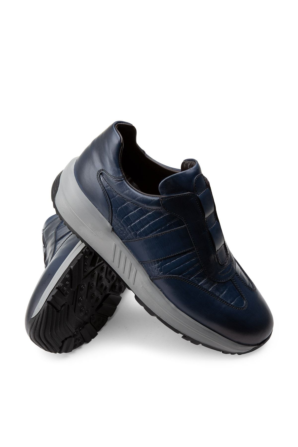 Deery Hakiki Deri Lacivert Sneaker Erkek Ayakkabı ZN7697