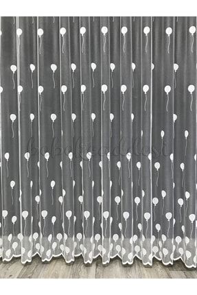 Ipli Balon Desenli Çocuk Odası Tül Perde (1'e2 Pile)ekru Renk 2199