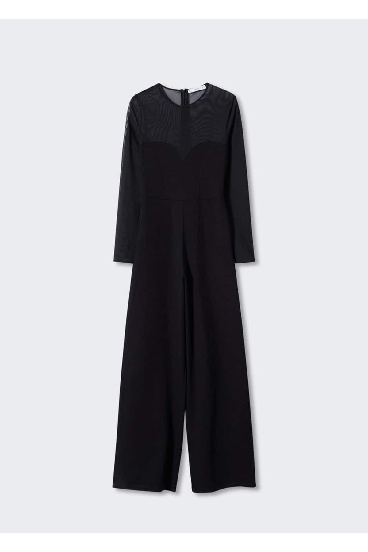 MANGO Woman-Tulle Piece Jumpsuit 3