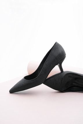Kadın Stiletto Sivri Burun Topuklu Ayakkabı Reyza siyah 32104394527