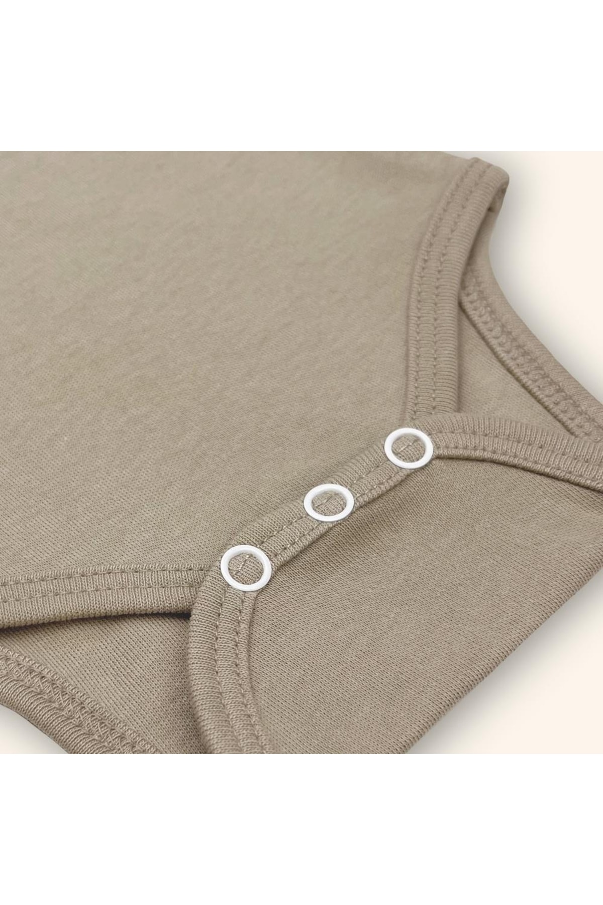 بادی نوزادی پسرانه – دخترانه قهوه ای Woolnat | WNC22018 اورجینال - تصویر 3