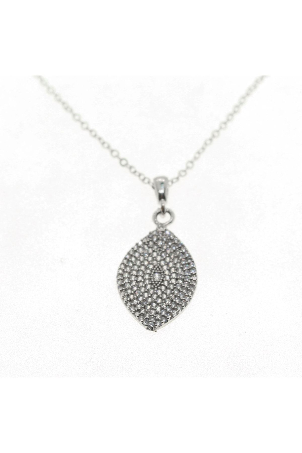 White stone hotsell silver necklace