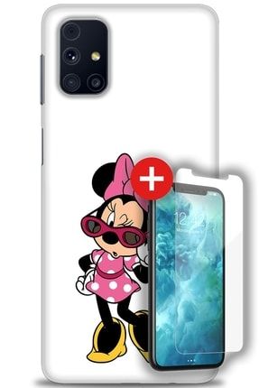 Samsung Galaxy M51 Kılıf Hd Baskılı Kılıf - Cool Minnie Mouse + Temperli Cam zmsm-m51-v-333-cm