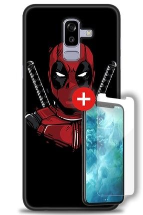 Samsung Galaxy J8 Kılıf Hd Baskılı Kılıf - Deadpool 4 + Temperli Cam zmsm-j8-v-103-cm