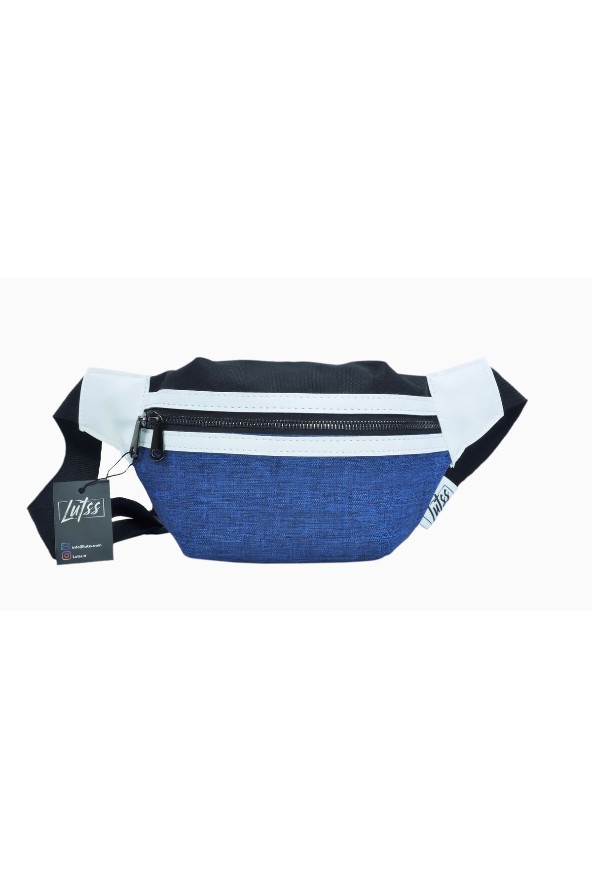 Lutss Unisex Mavi/beyaz/siyah, Göğüs Ve Bel Çantası RN7665