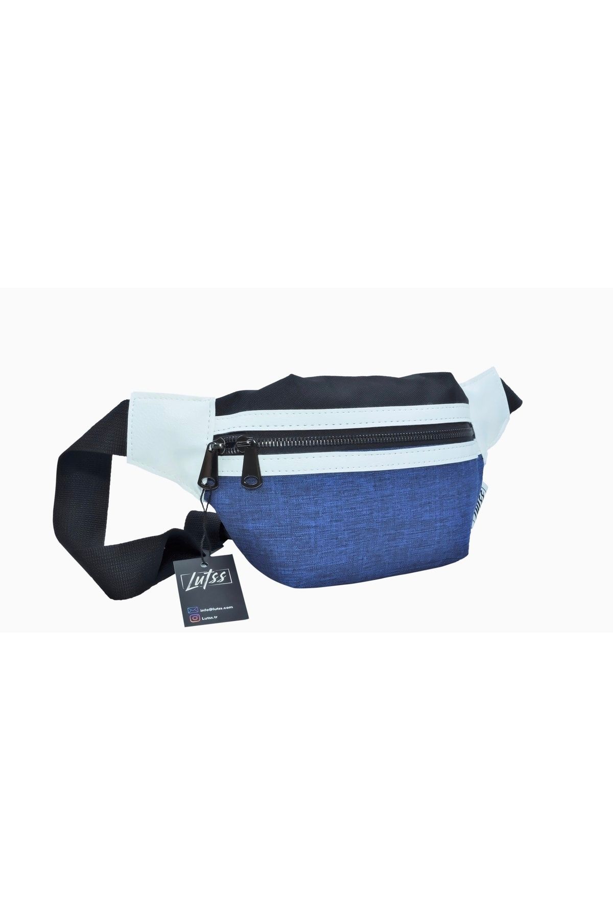 Lutss Unisex Mavi/beyaz/siyah, Göğüs Ve Bel Çantası RN7665