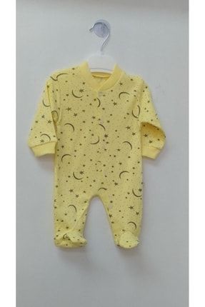 Unisex Bebek Sarı Yeni doğan Tulumu şb10520