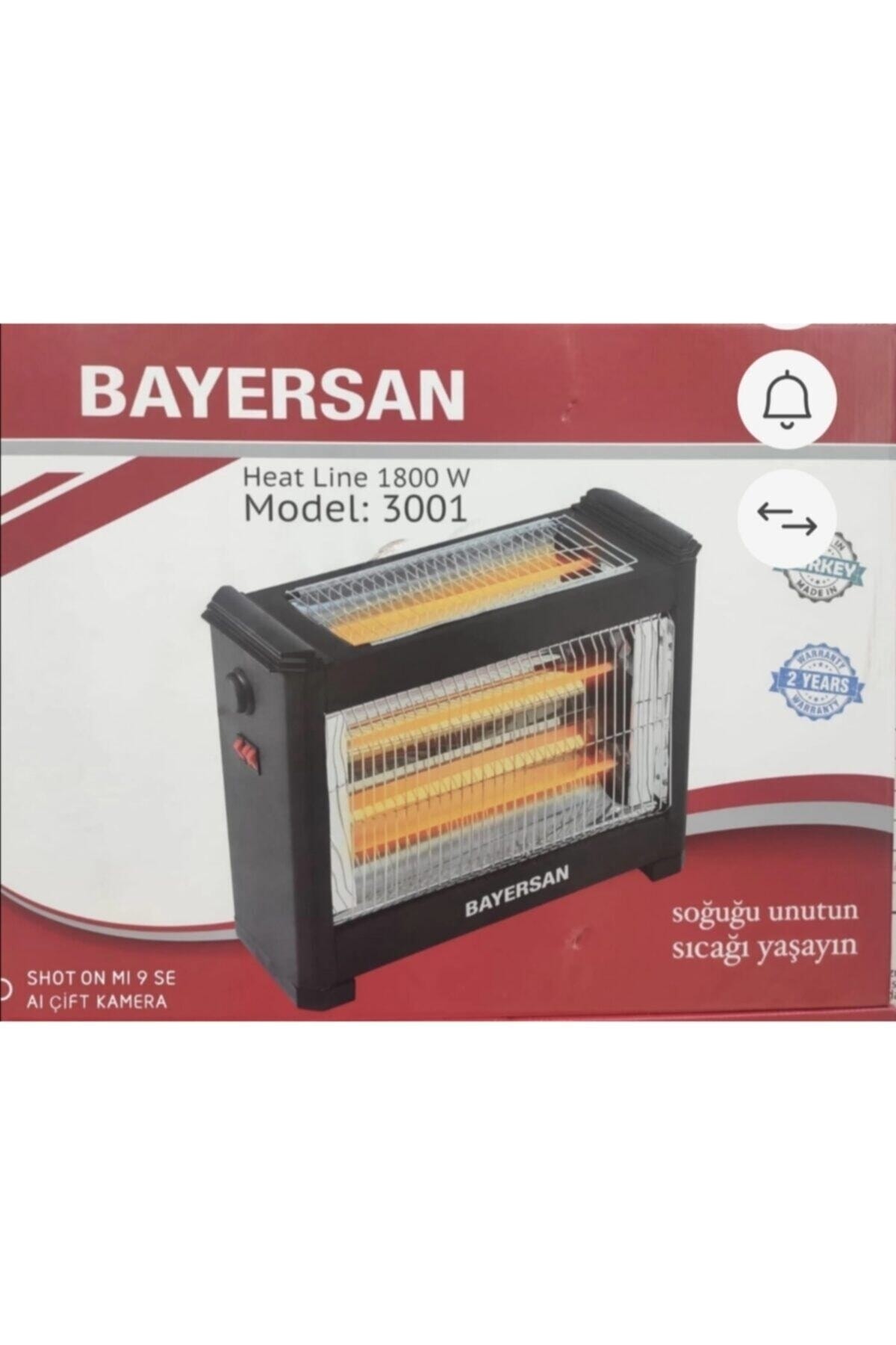 ABS Bayersan 1800 Volt Elektirikli Isıtıcı Soba