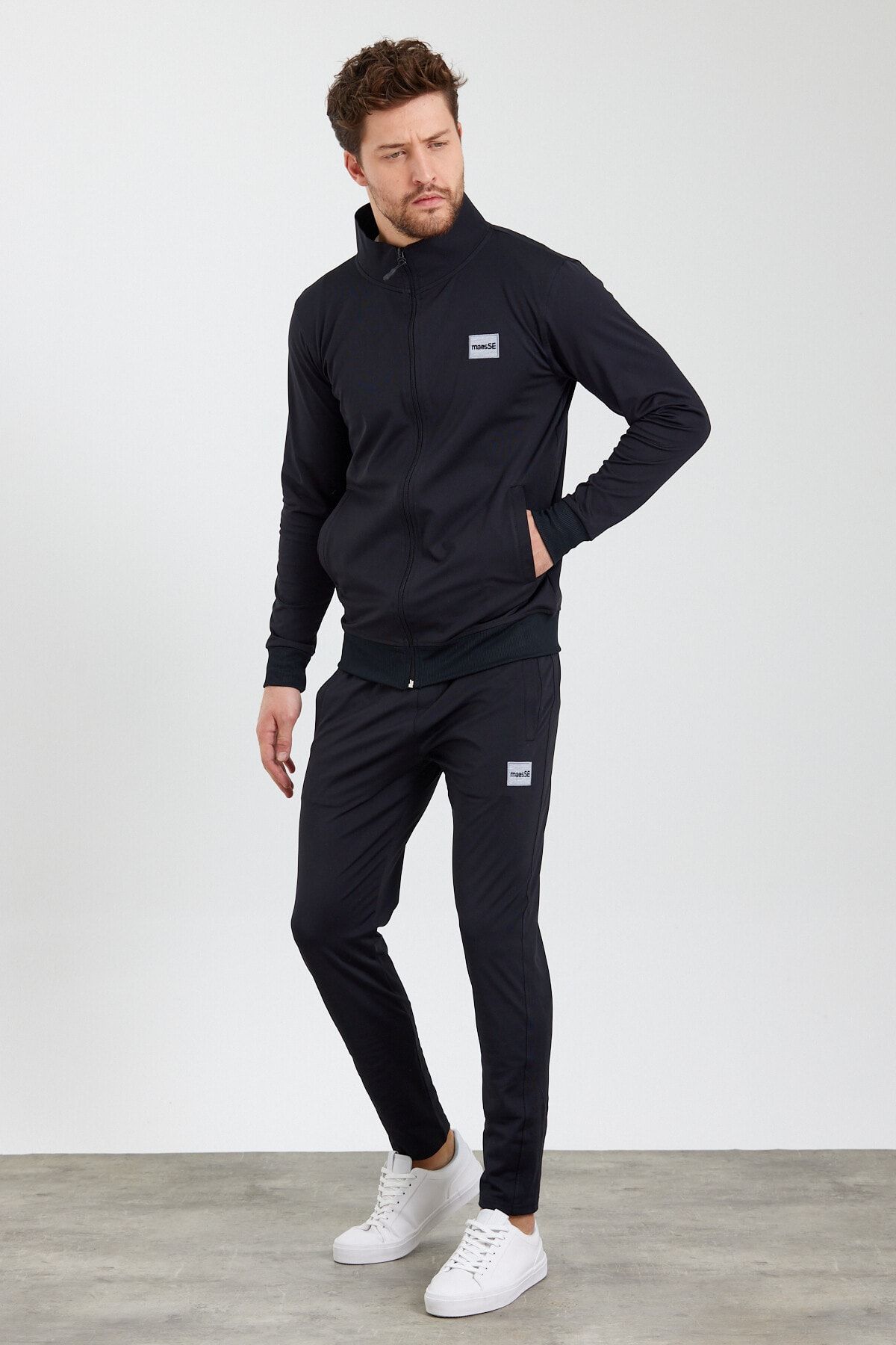 MaesSE Sweatsuit set Black Regular fit Trendyol