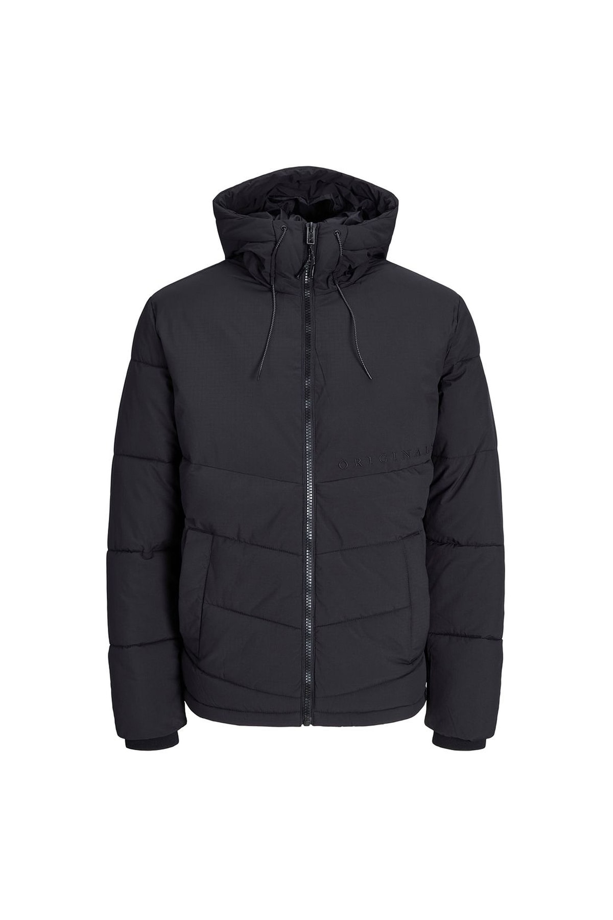 کاپشن مردانه مشکی جک اند جونز | 12215130-B اورجینال - تصویر 7