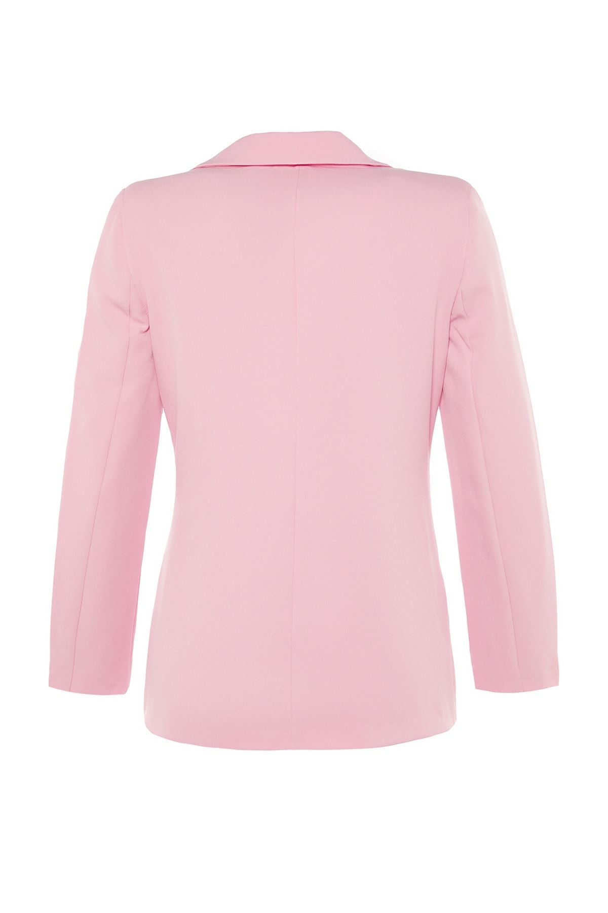 Trendyol Collection-Rosafarbene, regulär gefütterte, gewebte Blazerjacke TWOSS21CE0137 8