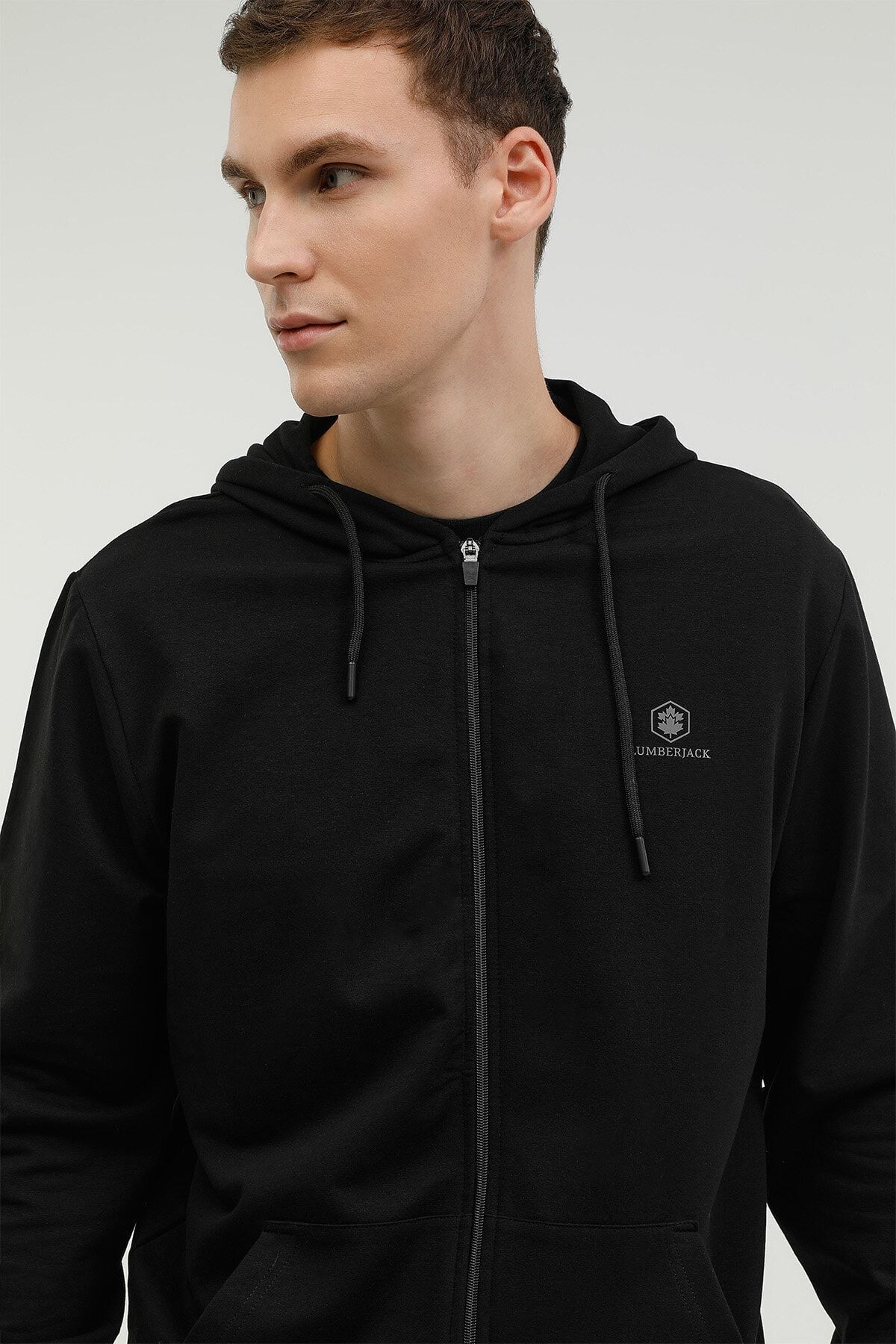 ست گرمکن مشکی مردانه M SN72 اصلی ZIP HOO Lumberjack