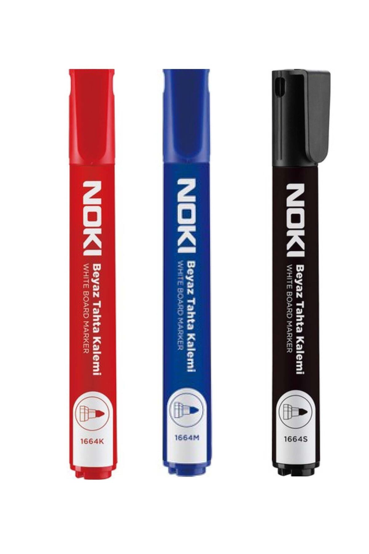 Noki 3 Adet Tahta Kalemi Siyah Mavi Kırmızı