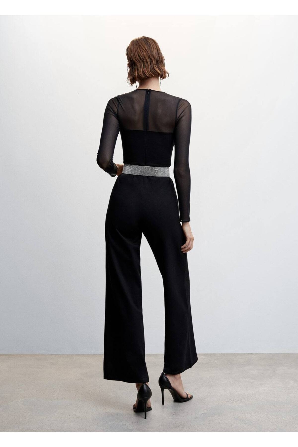 MANGO Woman-Tulle Piece Jumpsuit 4