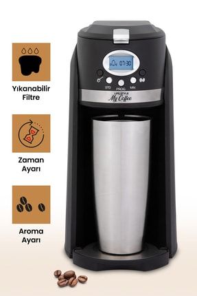 Fresh Kahve Çekirdeği Öğütücülü Dijital Göstergeli Zaman Ayarlı Otomatik Filtre Kahve Makinesi MC103