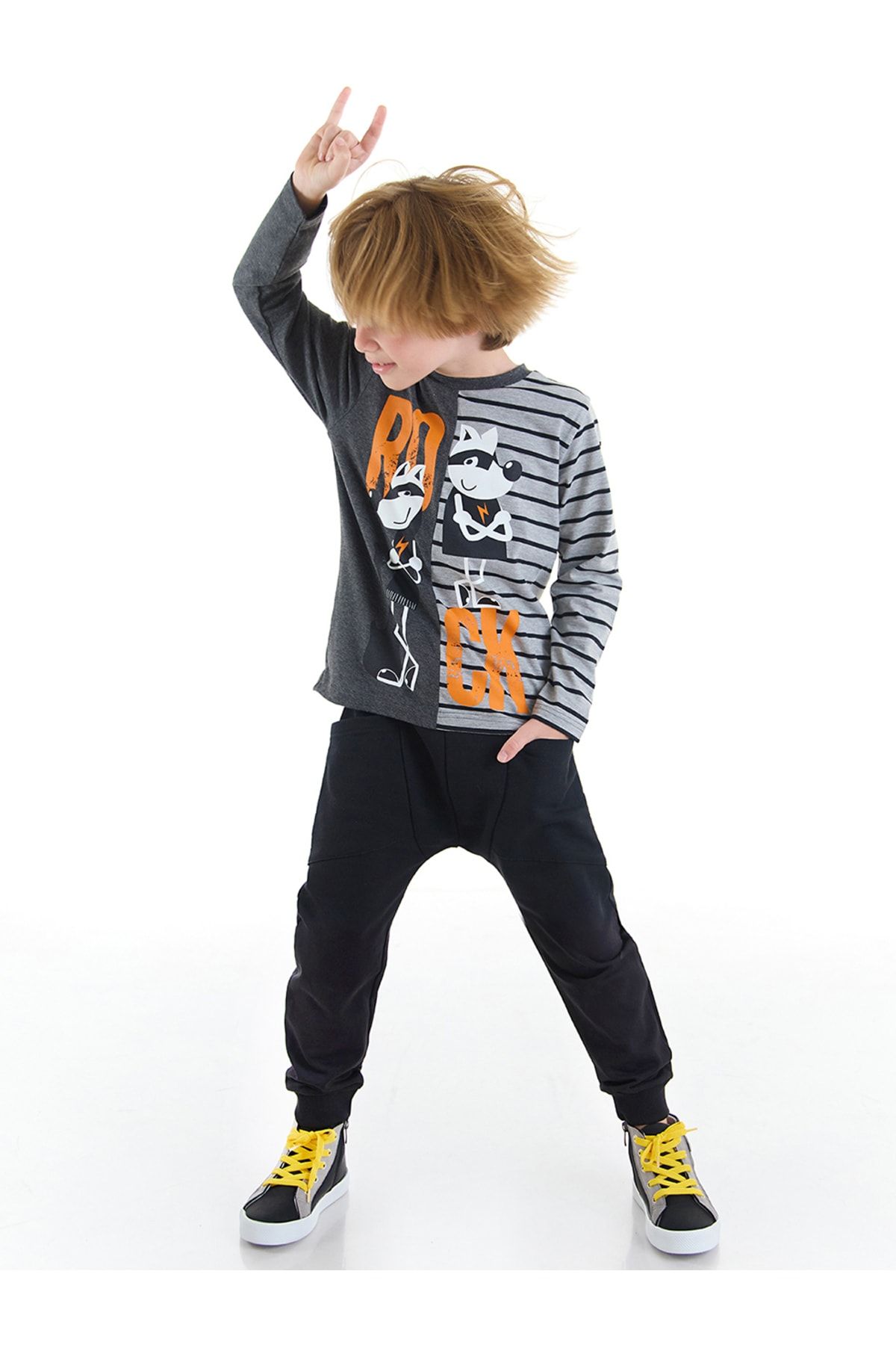 Mushi Zweiteiler Schwarz Regular Fit