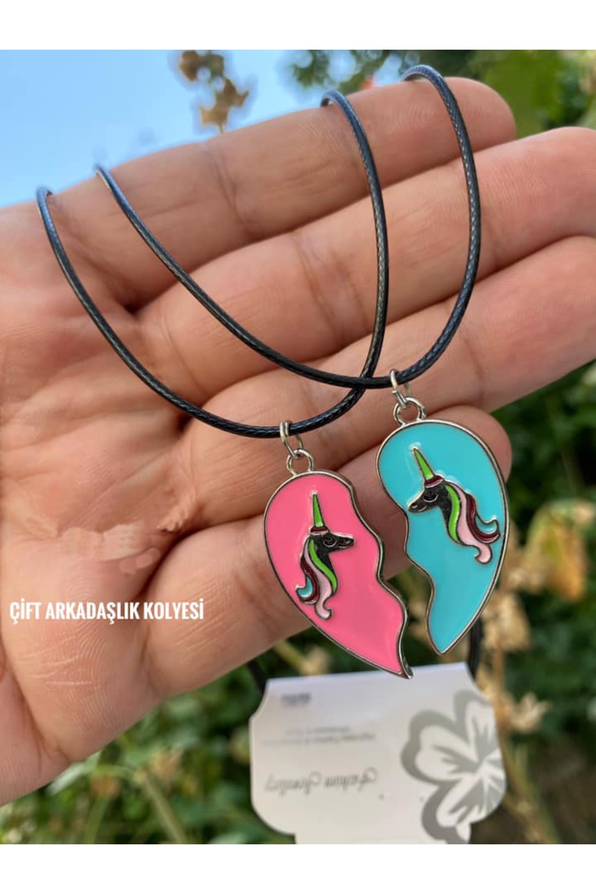 Penguen Dükkan Best Friends Unicorn Figürlü Arkadaşlık Çift Kolyesi ...