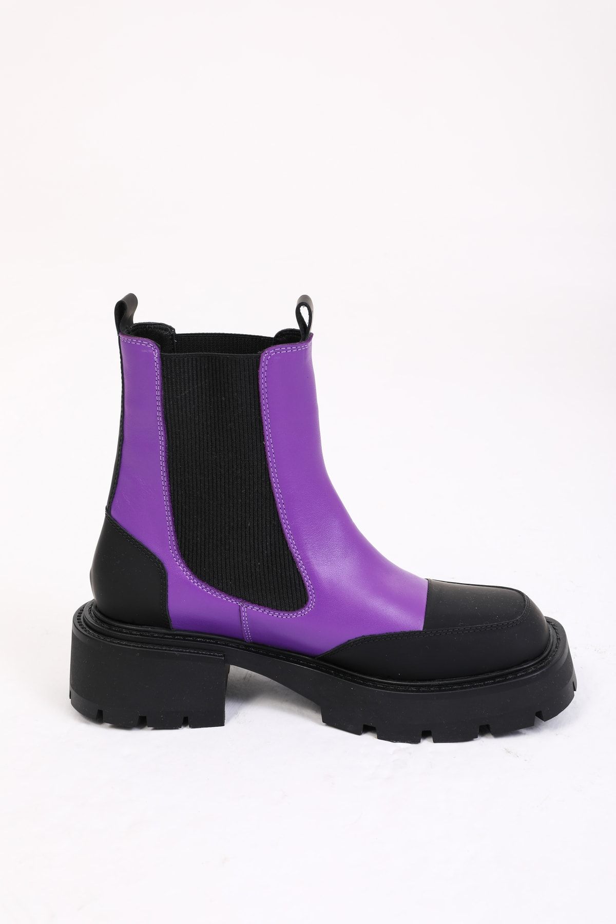 FOLL N Women s Purple Leather Boots Trendyol