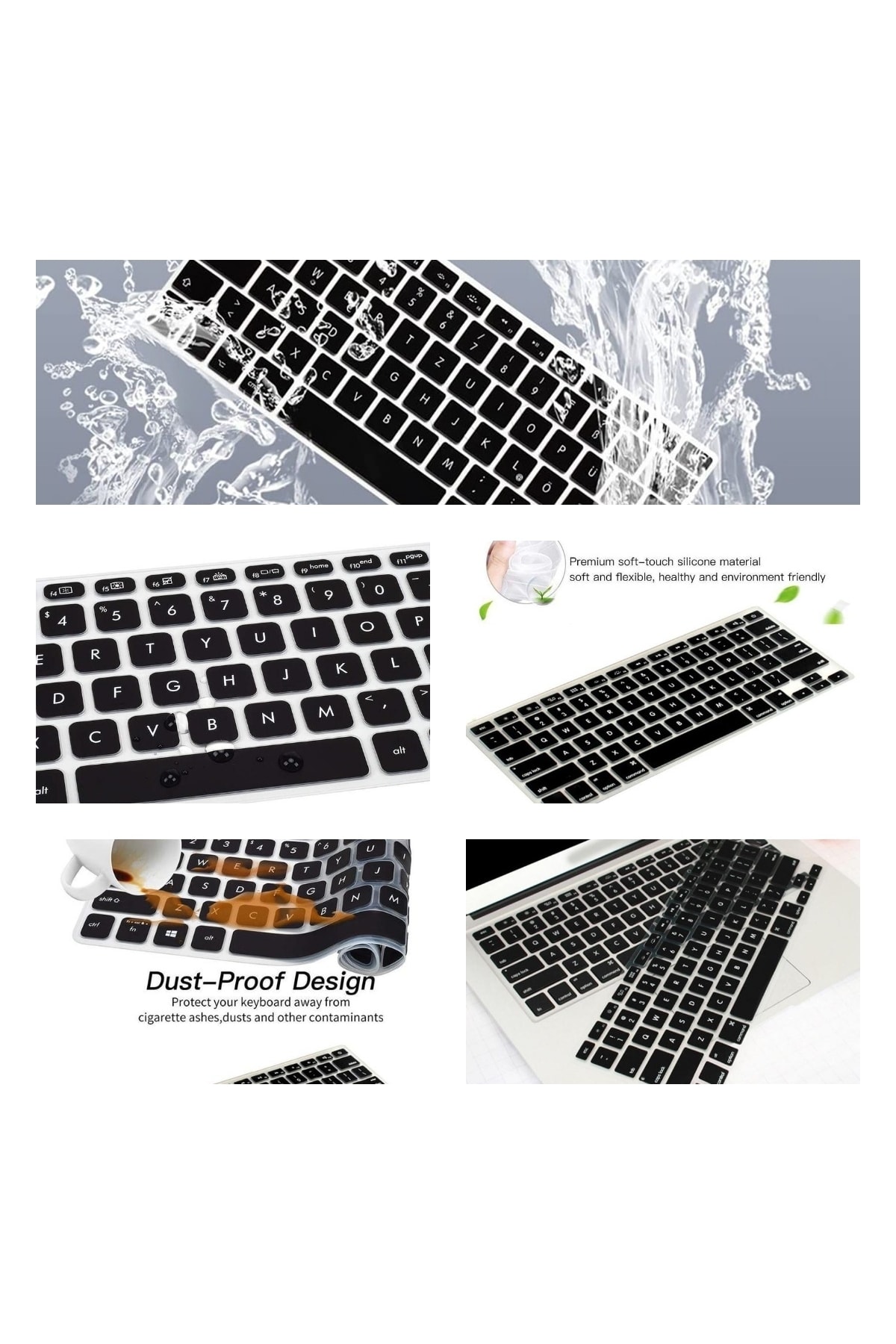 Macbook Pro 13.3' 2021 M1 A2338 Klavye Koruyucu Türkçe Q Klavye Silikon Ped Macpad 3