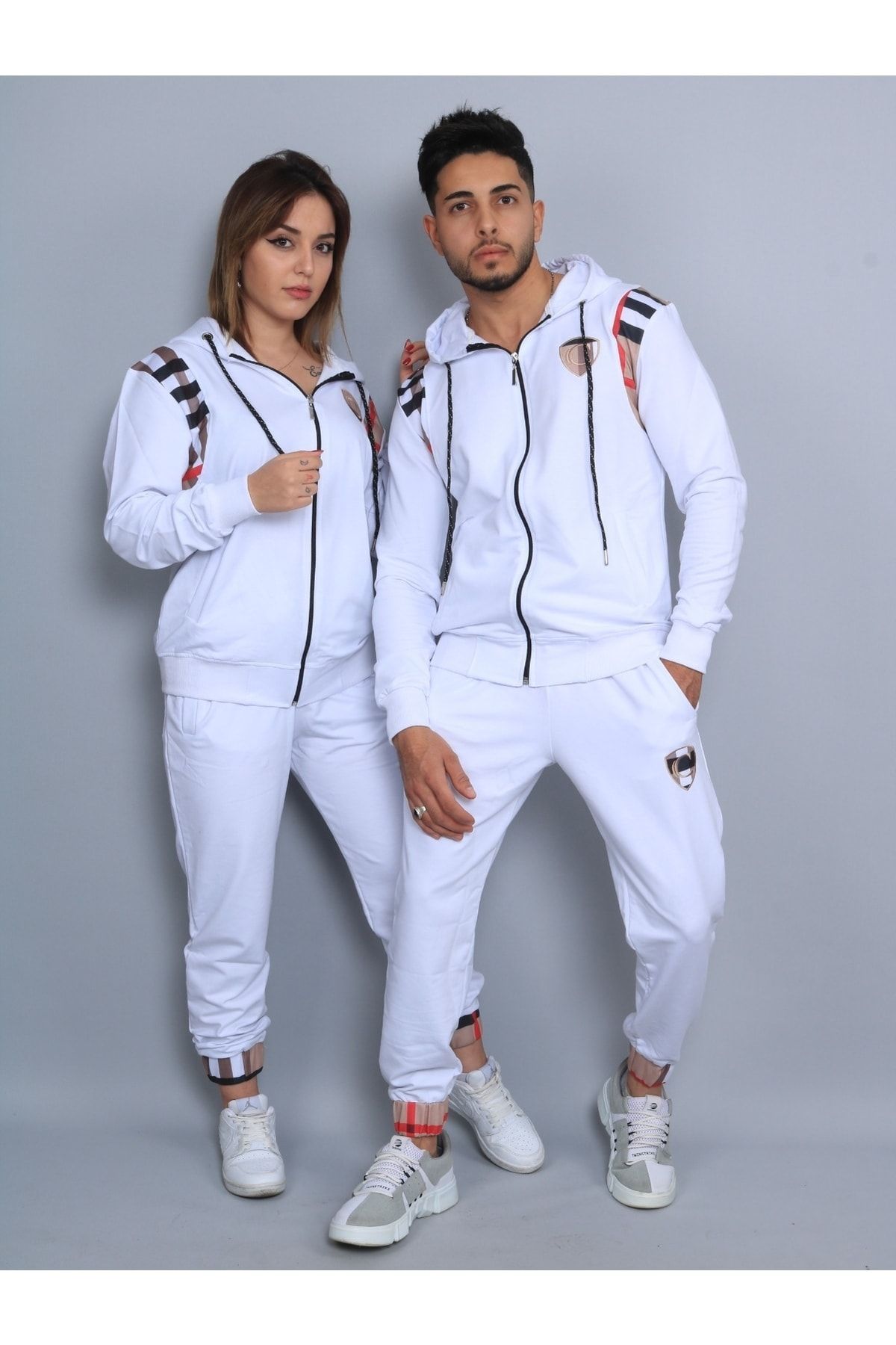 Classy Sports Sweatsuit Set White Regular fit Trendyol