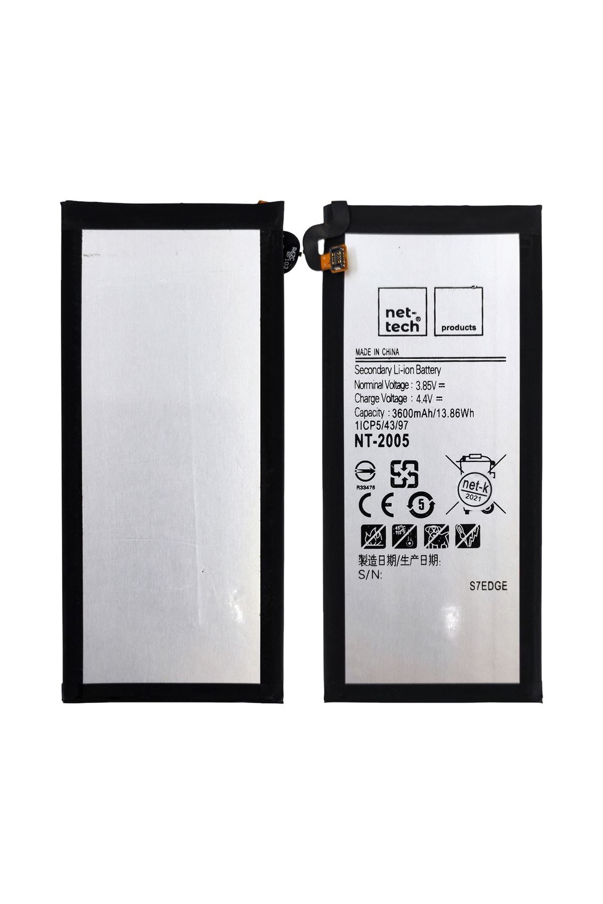 Nettech Teknonet Samsung Galaxy G935 S7 Edge Uyumlu Aeb-bg935abe 3600 Mah Batarya