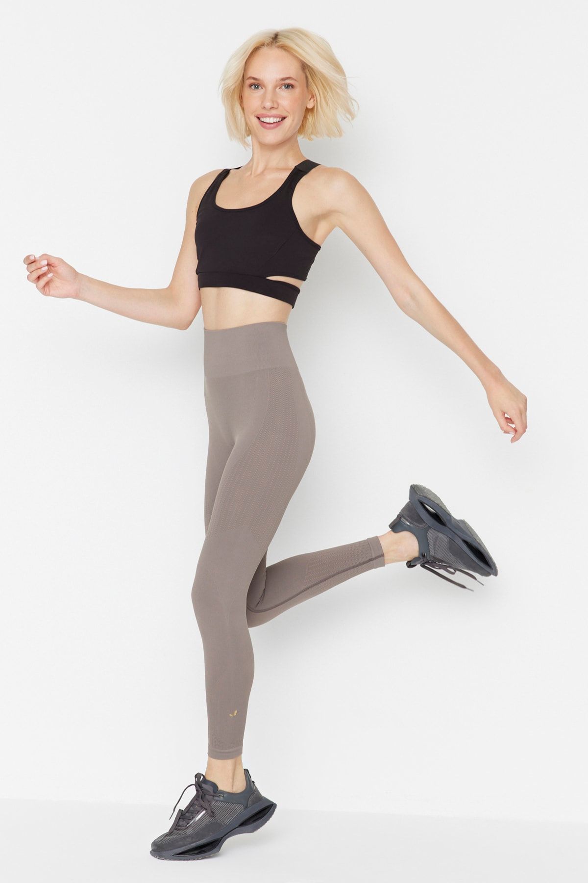 Jerf-Lily - Hebe-Leggings mit hoher Taille in Nerzfarbe 2