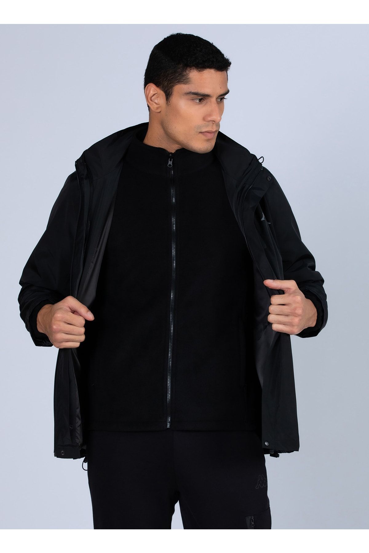 Kappa Jacket Black Trendyol