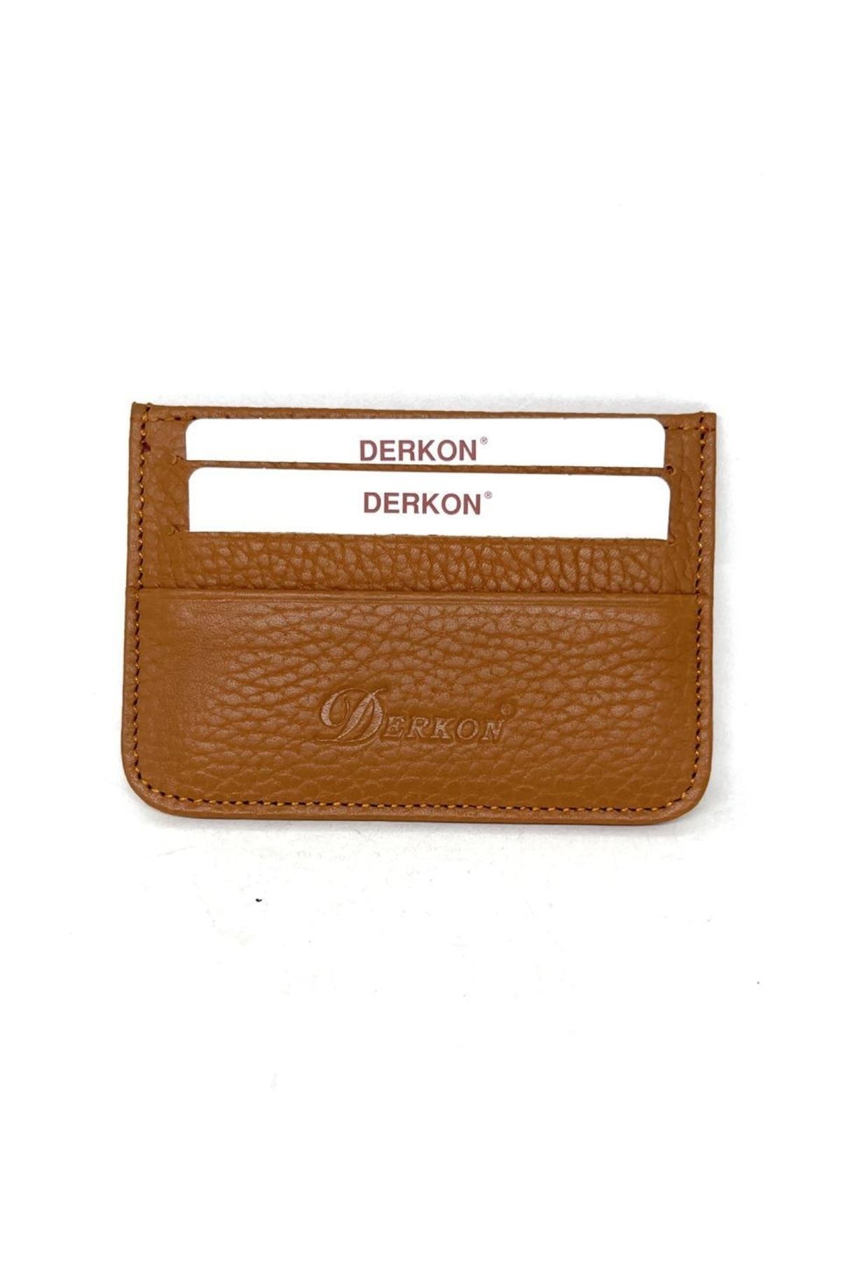 DERKON-Genuine Leather Thin Unisex Card Holder 2