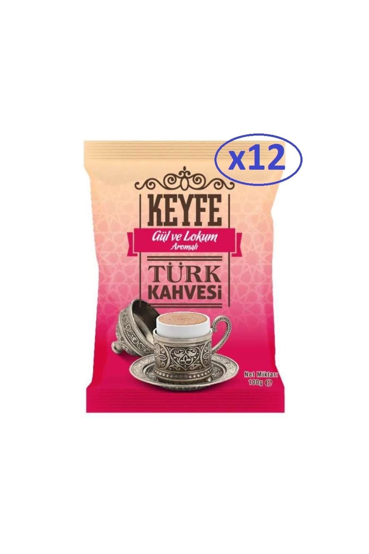 keyfe 12 Lı Güllü Lokumlu Türk Kahvesi 100 gr Fiyatı, Yorumları - Trendyol