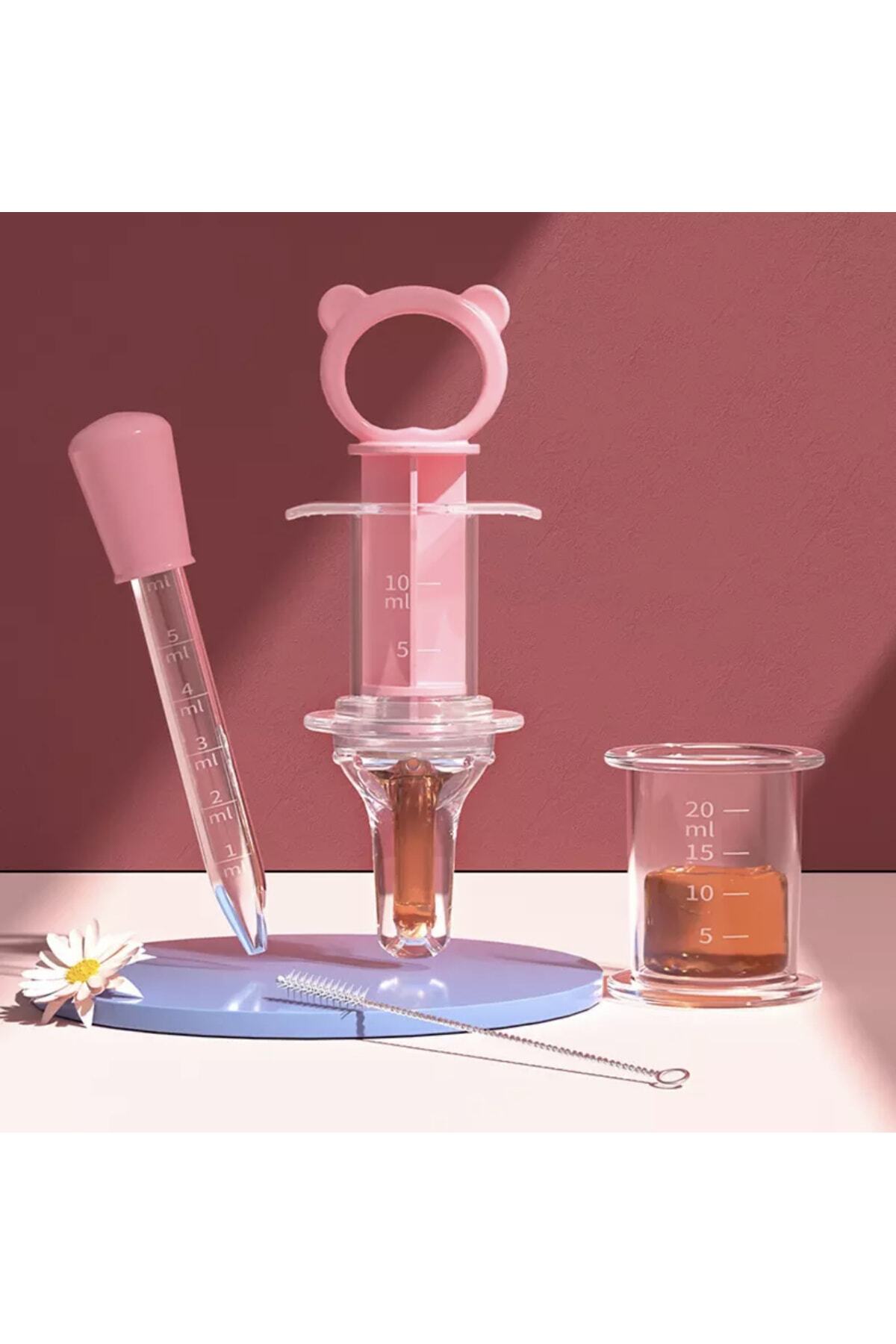 WGWapgsm Çocuklar Akıllı Ilaç Dispenseri Pembe Damlalıklı Besleme Bebek Seti