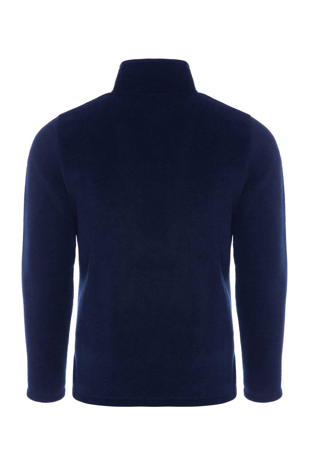 Unisex Lacivert 4 Cepli Boydan Fermuarlı Taç Model Outdoor Polar — سرمه‌ای HONEST4CEP808 — تصویر 2 از 3
