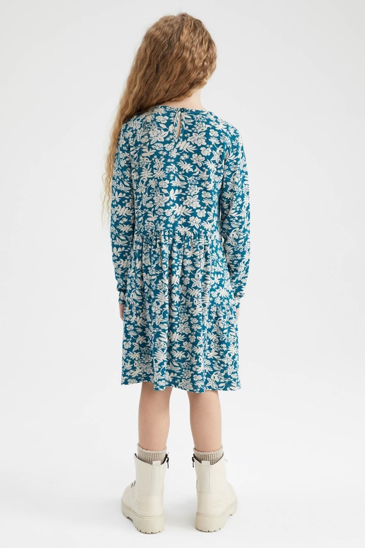 لباس مجلسی دخترانه سبز دفکتوDefacto | Z4086A622WN اورجینال - تصویر 5