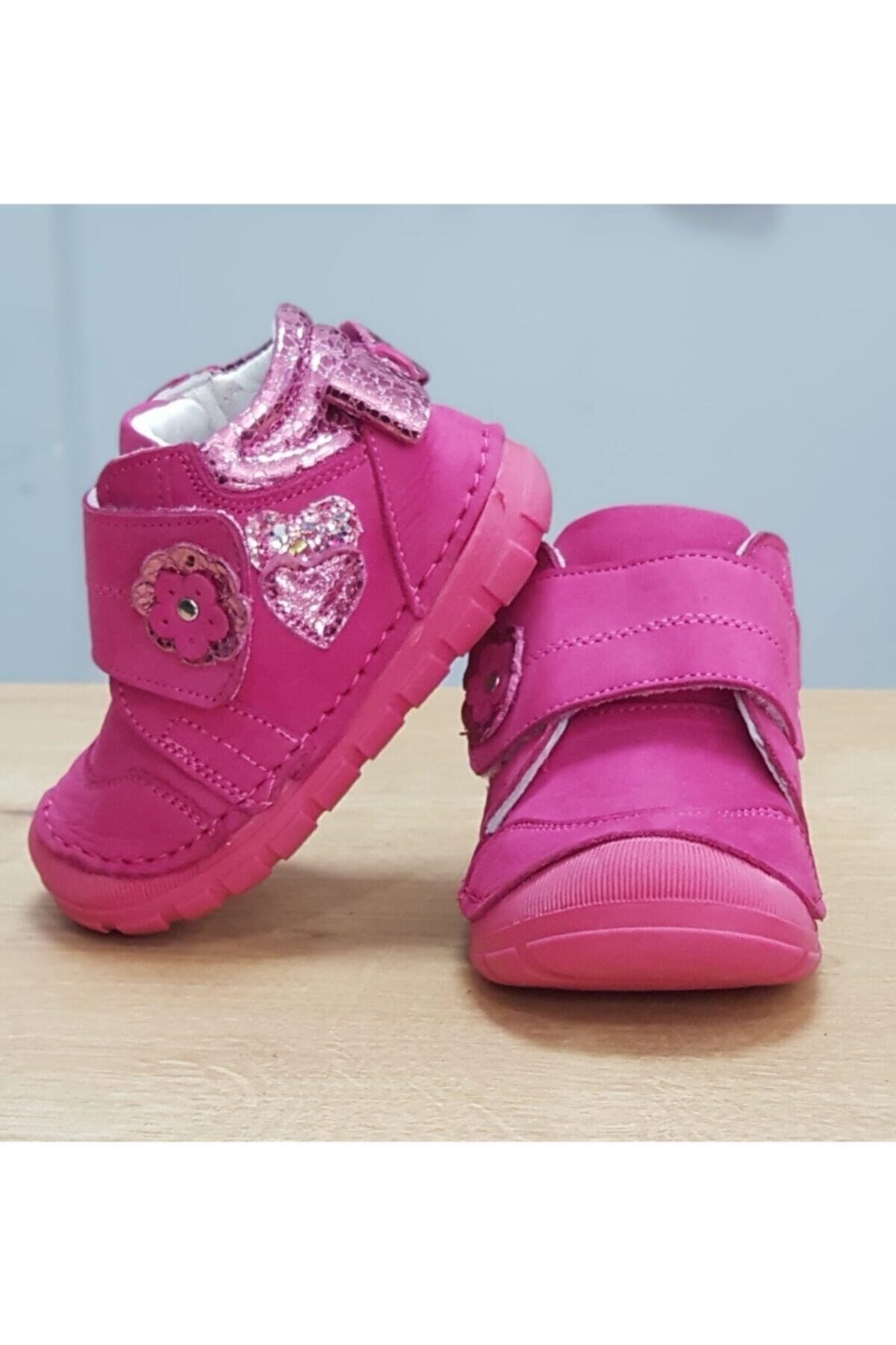 Pialetti Kız Çocuk Fuşya Ortopedik Hakiki Deri Ilk Adım Ayakkabısı
