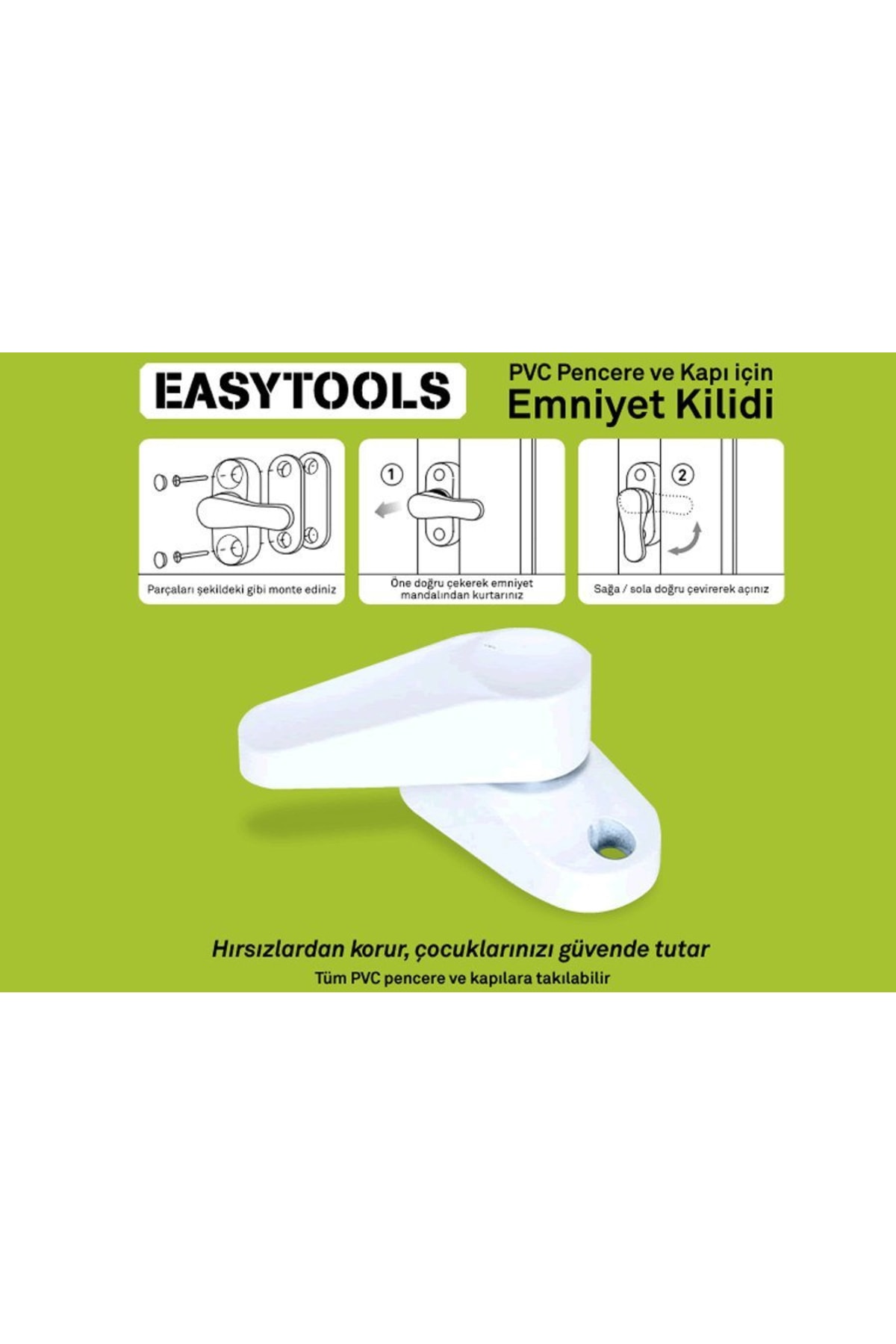 Yetkin Home Çocuklar İçin PVC Pimapen Pencere Ve Kapı Hırsız Emniyet Kilidi Güvenlik Önlemi fotoğrafı 3 (önizleme)