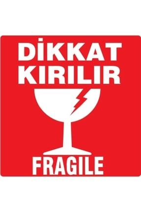 Dikkat Kırılır Etiketi 100*100 500 Adet Krt-0040