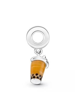 Murano Camı Bubble Tea Sallantılı Charm 925 Ayar Gümüş MTC