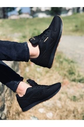 Unisex Günlük Yürüyüş Sneaker Siyah Spor Ayakkabı NT053