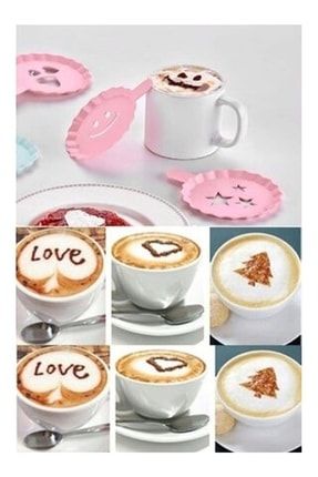 Pasta Kahve Süt Süsleme Şablonu Desenli Plastik Aparat Seti ANKA-8501627943