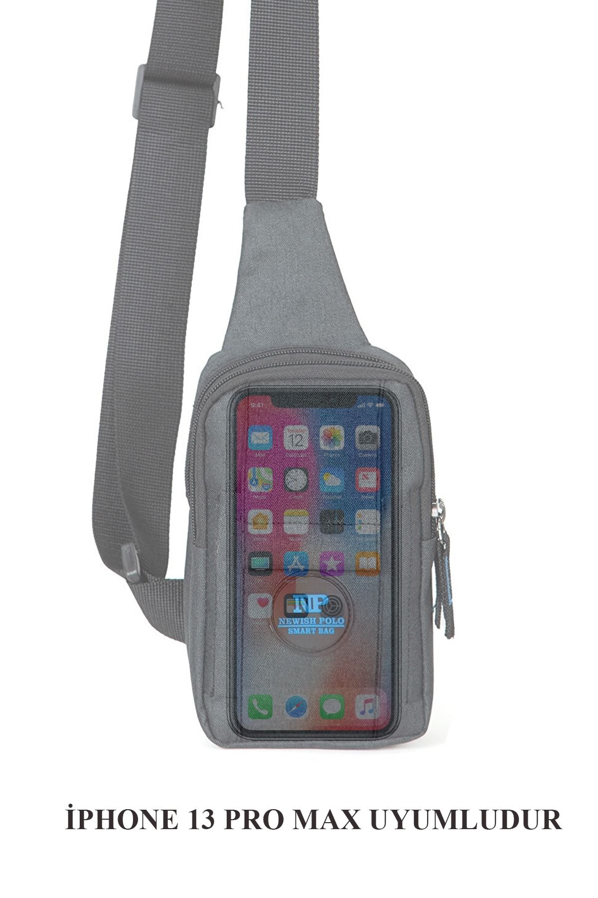 AVCA Unisex Çapraz Askılı Çanta Telefon Bölmeli Göğüs Çanta Tek Kol Omuz Bodybag RN10913