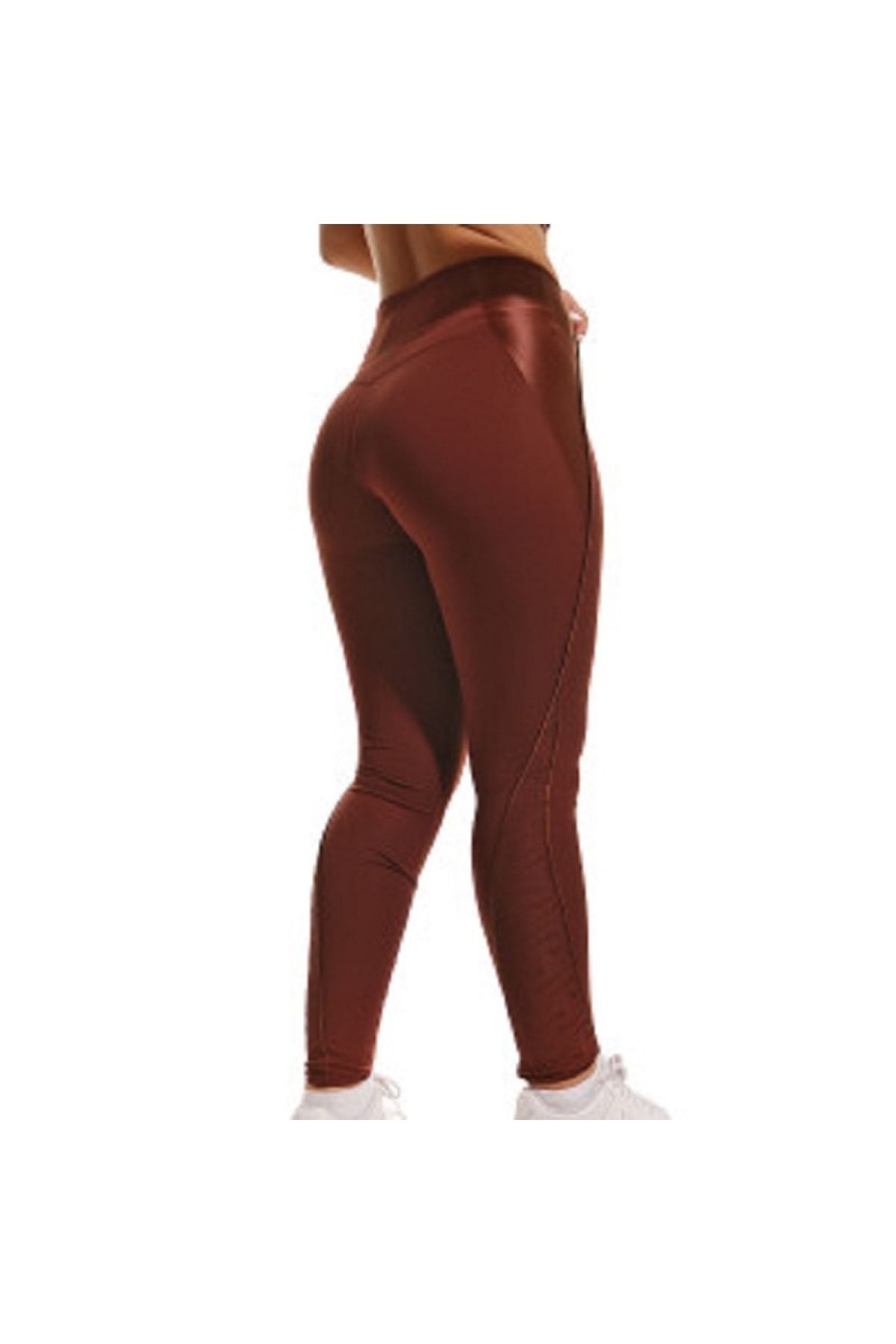 Nike Leggings Womens Small Bronze Brown Dri Fit One Shine Tight Mid Rise  Stretch