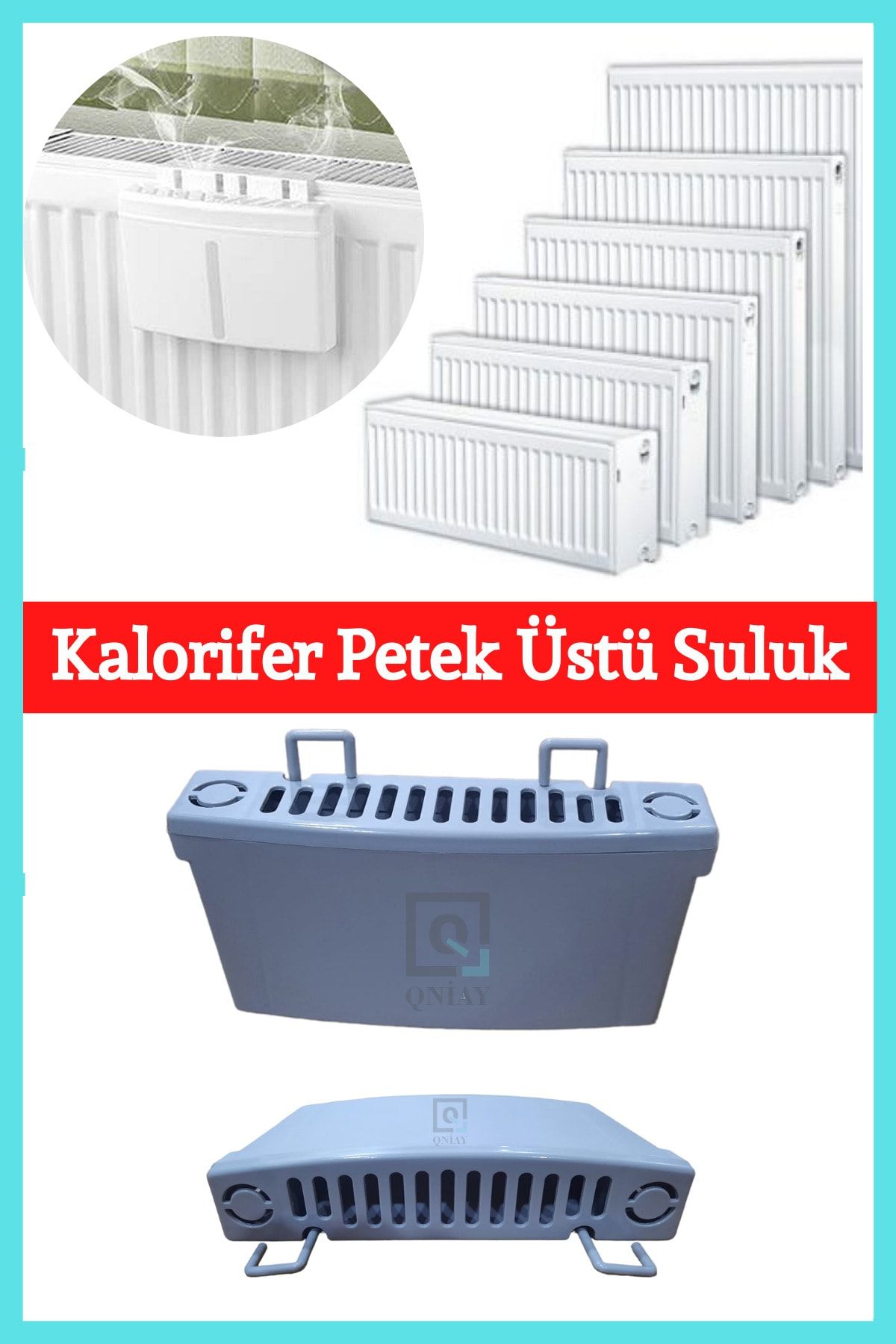 QNİAY-Practical Room Humidifier Heating Honeycomb Radiator Waterer Perfumed 1 Piece Gray Humidification Hanging Apparatus 3