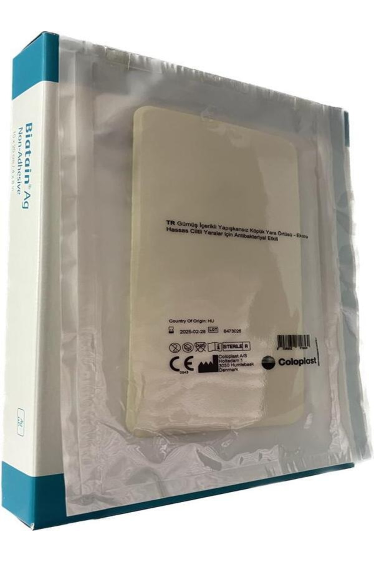 Coloplast Biatain Ag+ (gümüş) Yapışkansız Köpük Yara Örtüsü 10x20cm ...