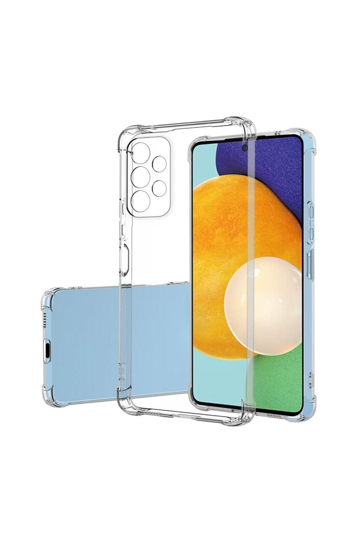 Samsung Galaxy A13 4G ile Uyumlu Kapak Kamera Korumalı Antişok Airbag Köşe Korumalı Silikon Şeffaf Kılıf