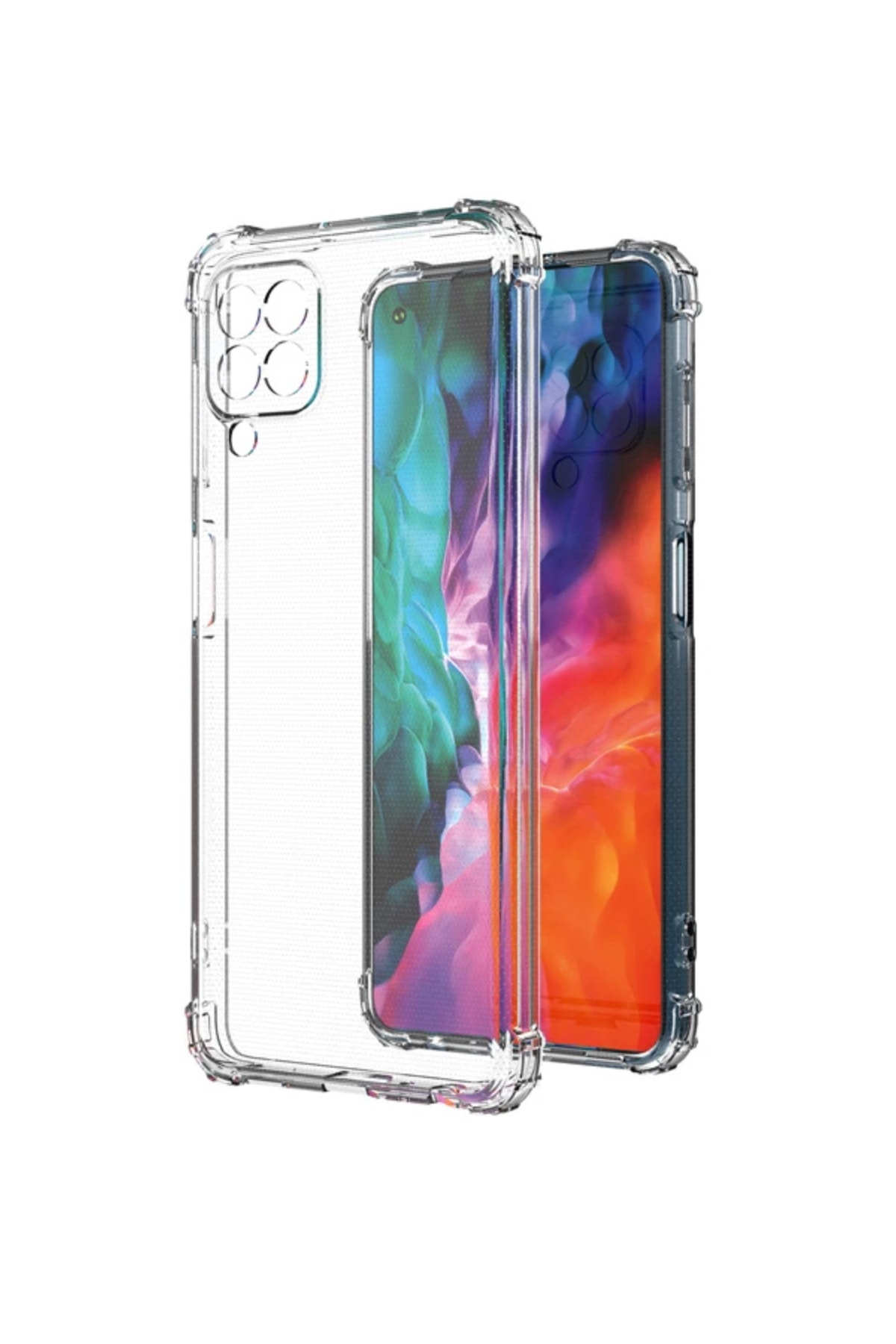 Samsung Galaxy A22 4G ile Uyumlu Kapak Kamera Korumalı Antişok Airbag Köşe Korumalı Silikon Şeffaf Kılıf